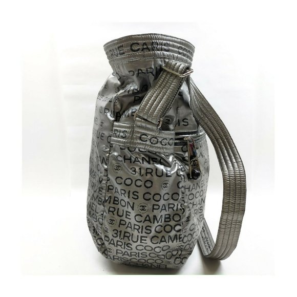 authentic Chanel Shoulder Bag Metalic Nylon - Picture 3 of 9